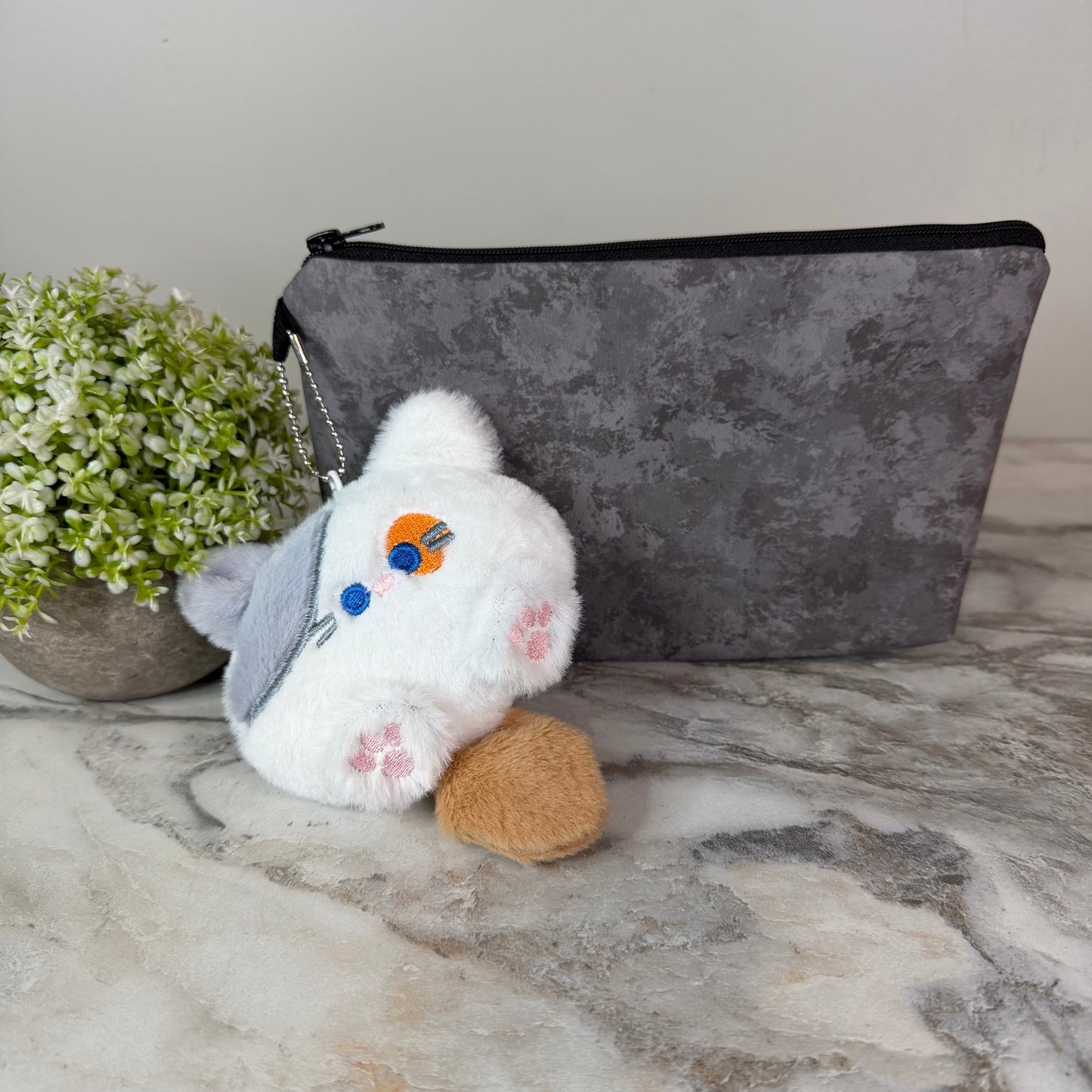 Bundled Set - Pouch + Cat Keychain