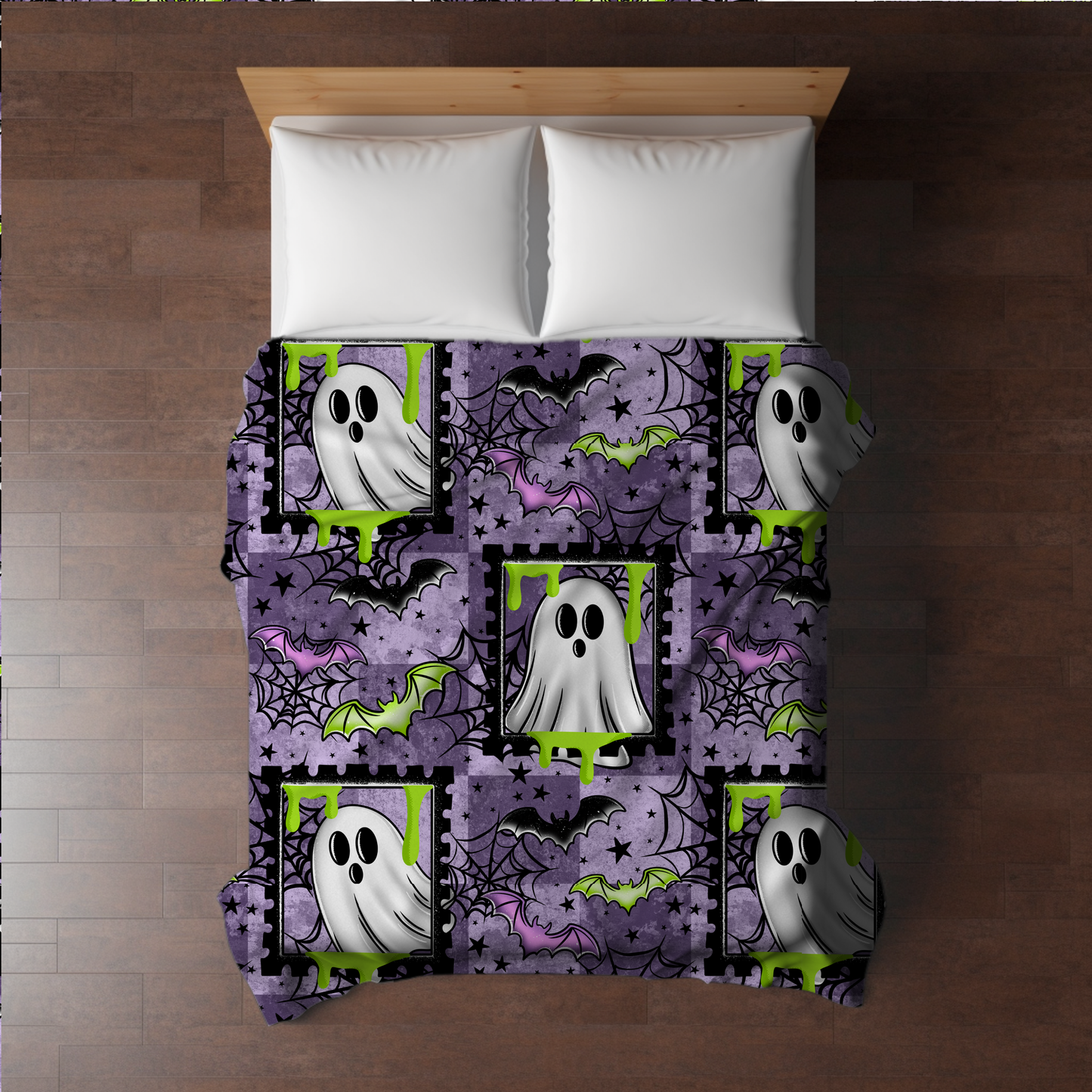 Blanket Halloween #22 - Purple Frame Ghosts - PREORDER