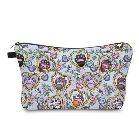 Pouch - Cat, Paw Heart Meow Pastel