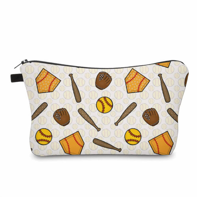 Pouch - Softball on White