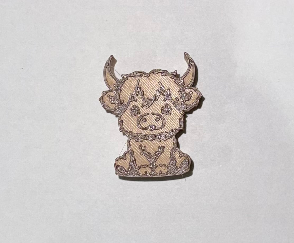Custom Straw Topper-cow