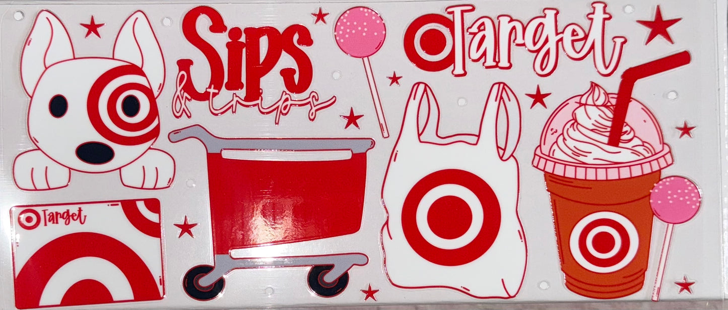 Tumbler Wrap/Decal-Target sips and trips