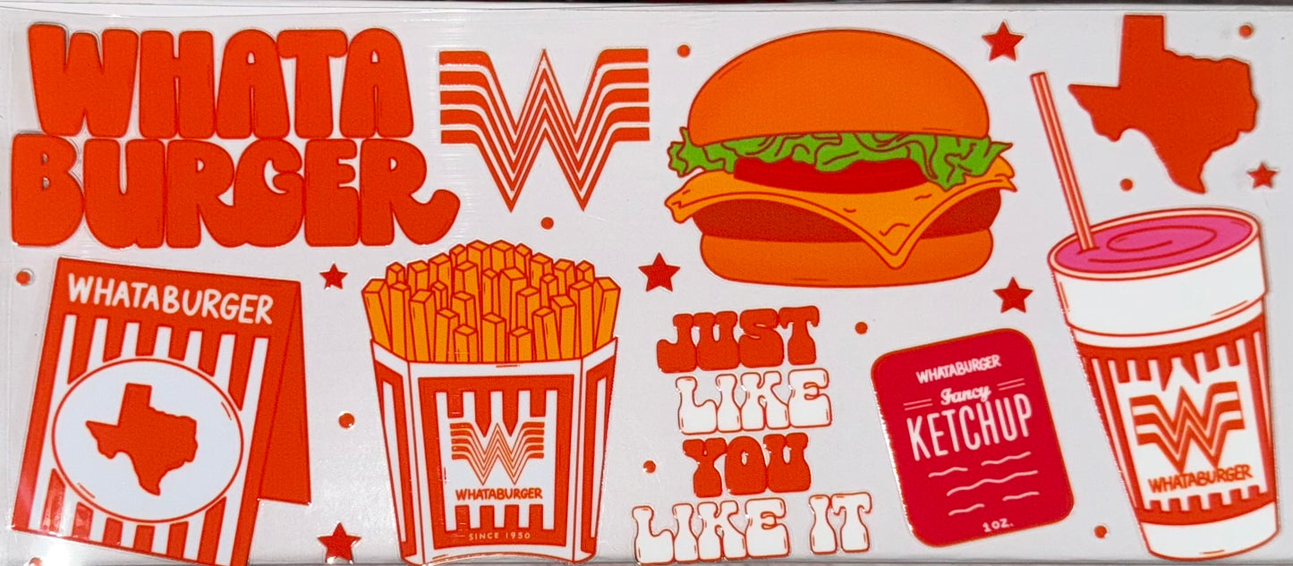 Tumbler Wrap/Decal-whataburger