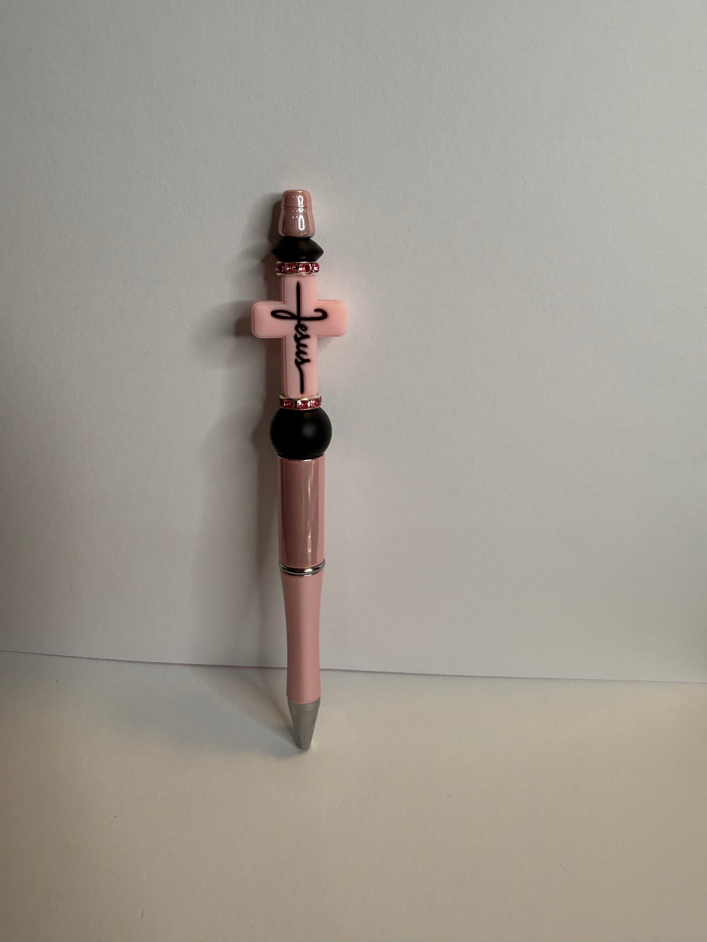 pink cross on pink premade pen
