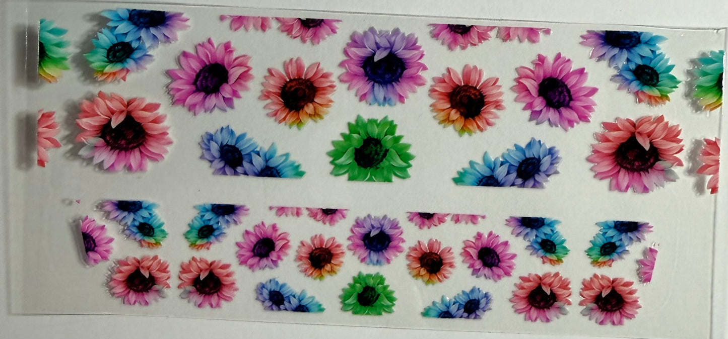 3oz colorful daisy decal