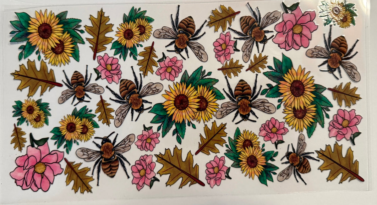 Floral Bee Cup Wrap