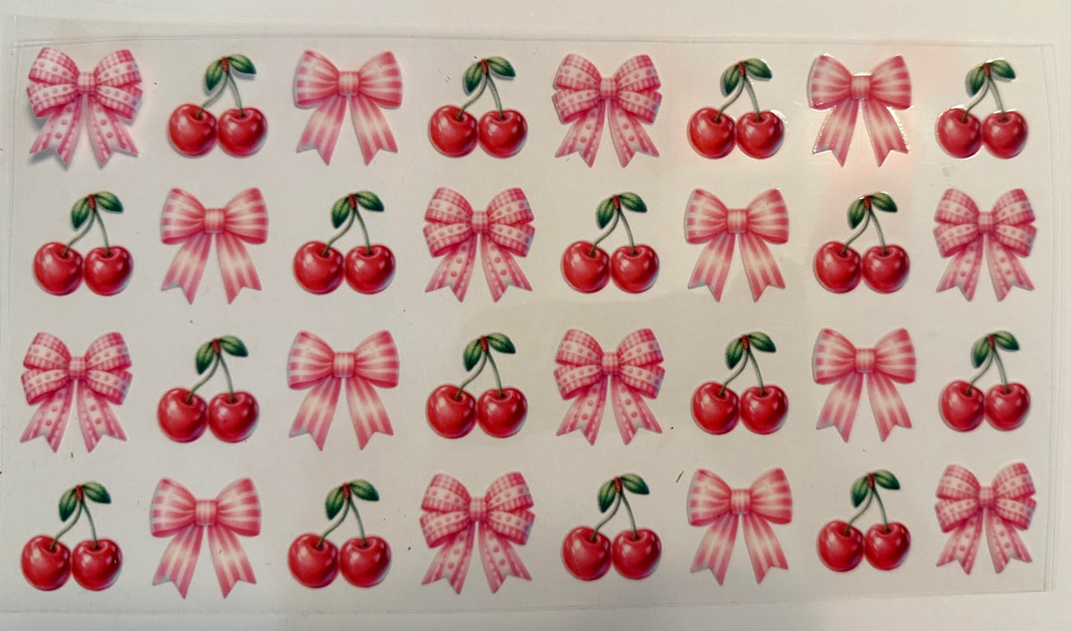 Cherries and Bows cup wrap