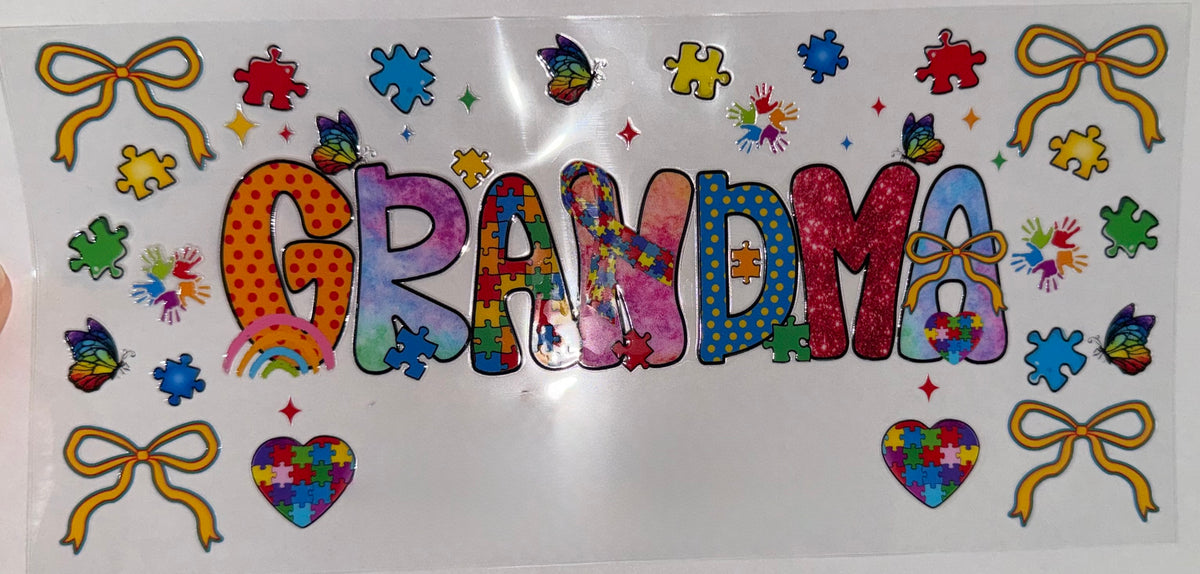 Autism Grandma Tumbler Wrap/Decal