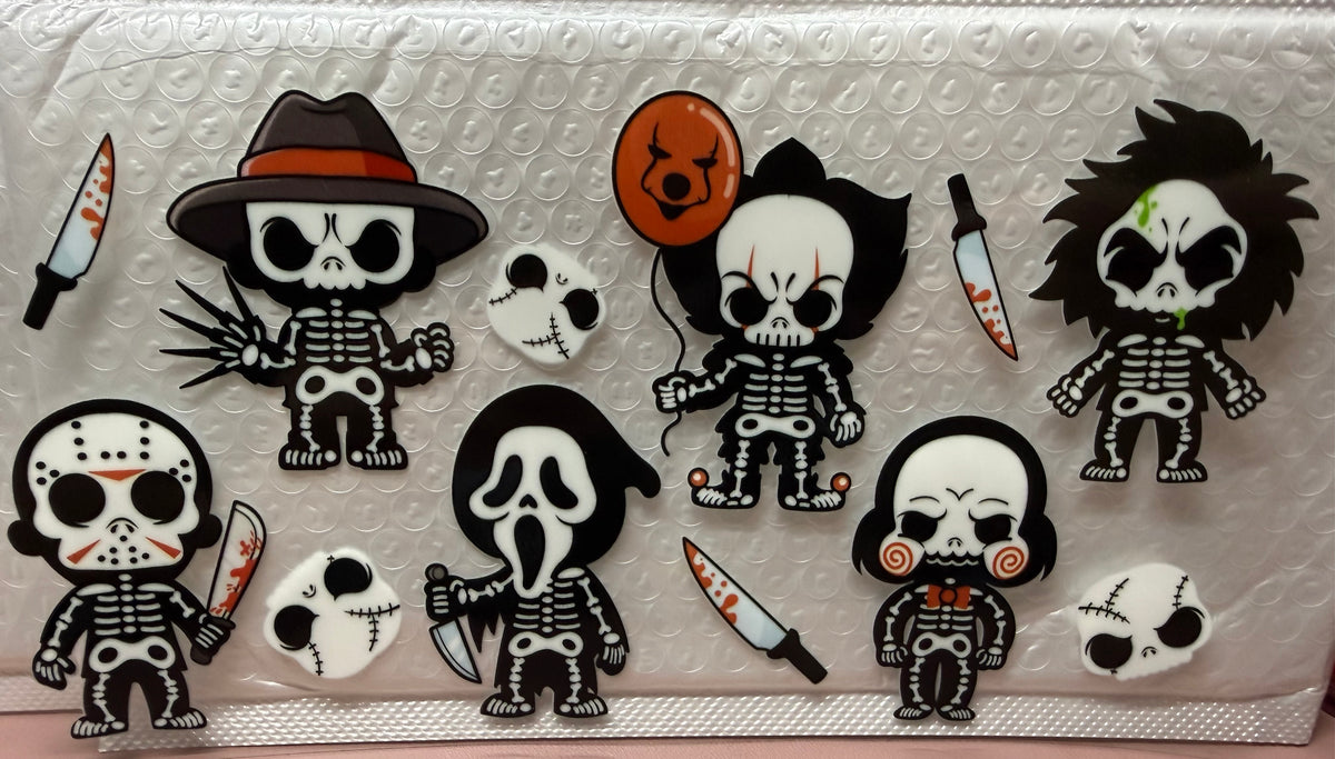 Scary Skeletons Tumbler Wrap/Decal