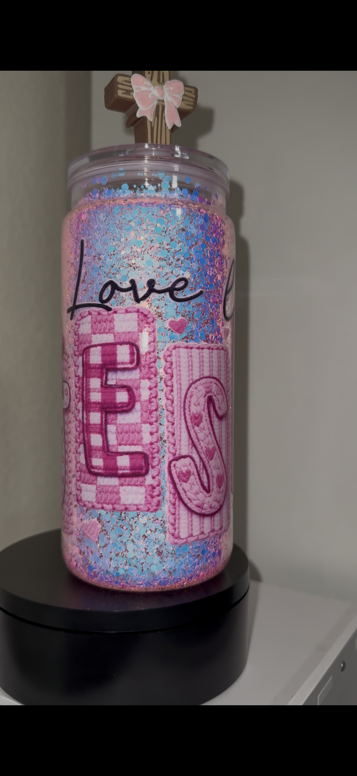 Love Like Jesus- Dry Glitter premade cup