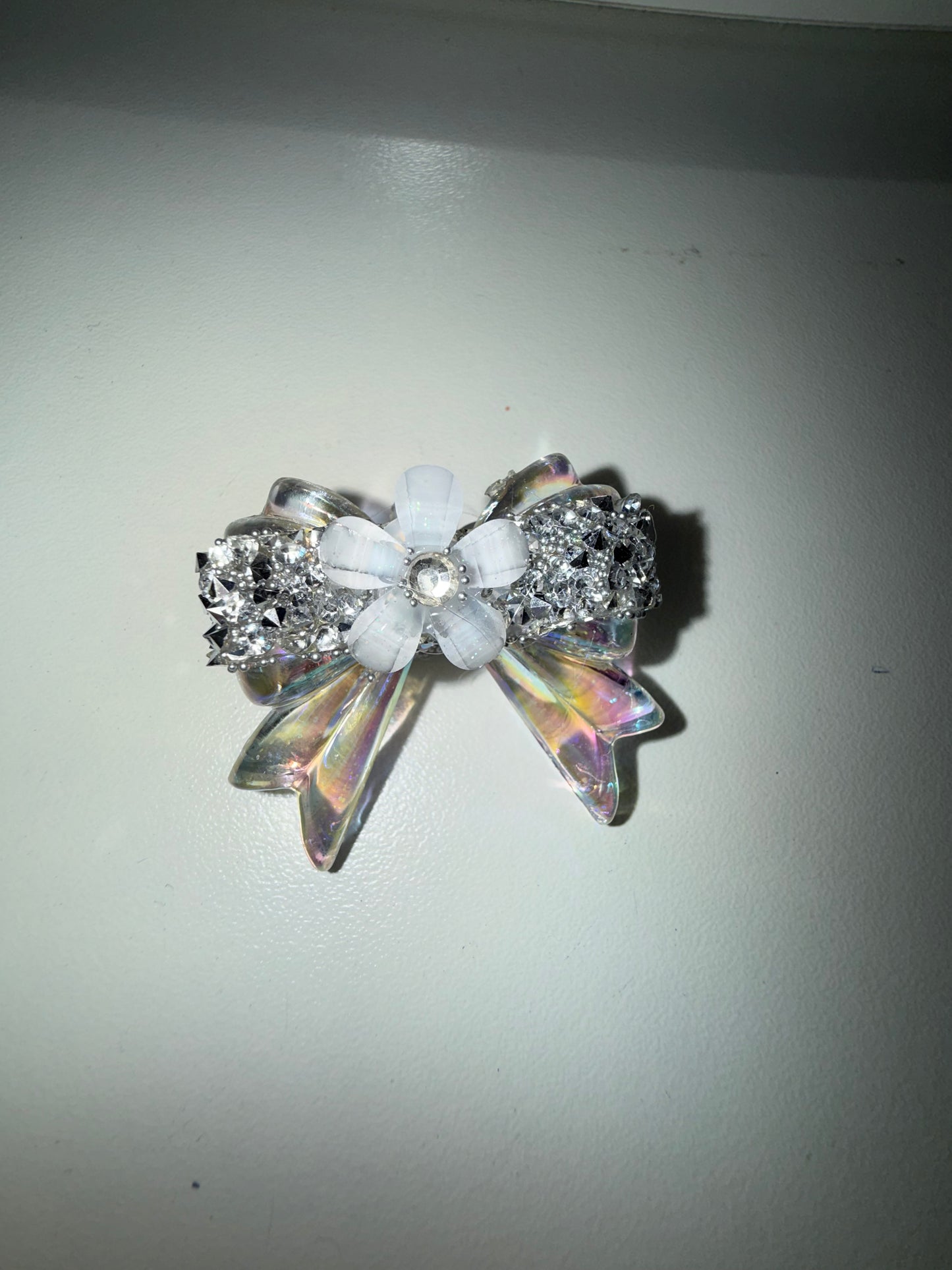 White Bling Bow Focal