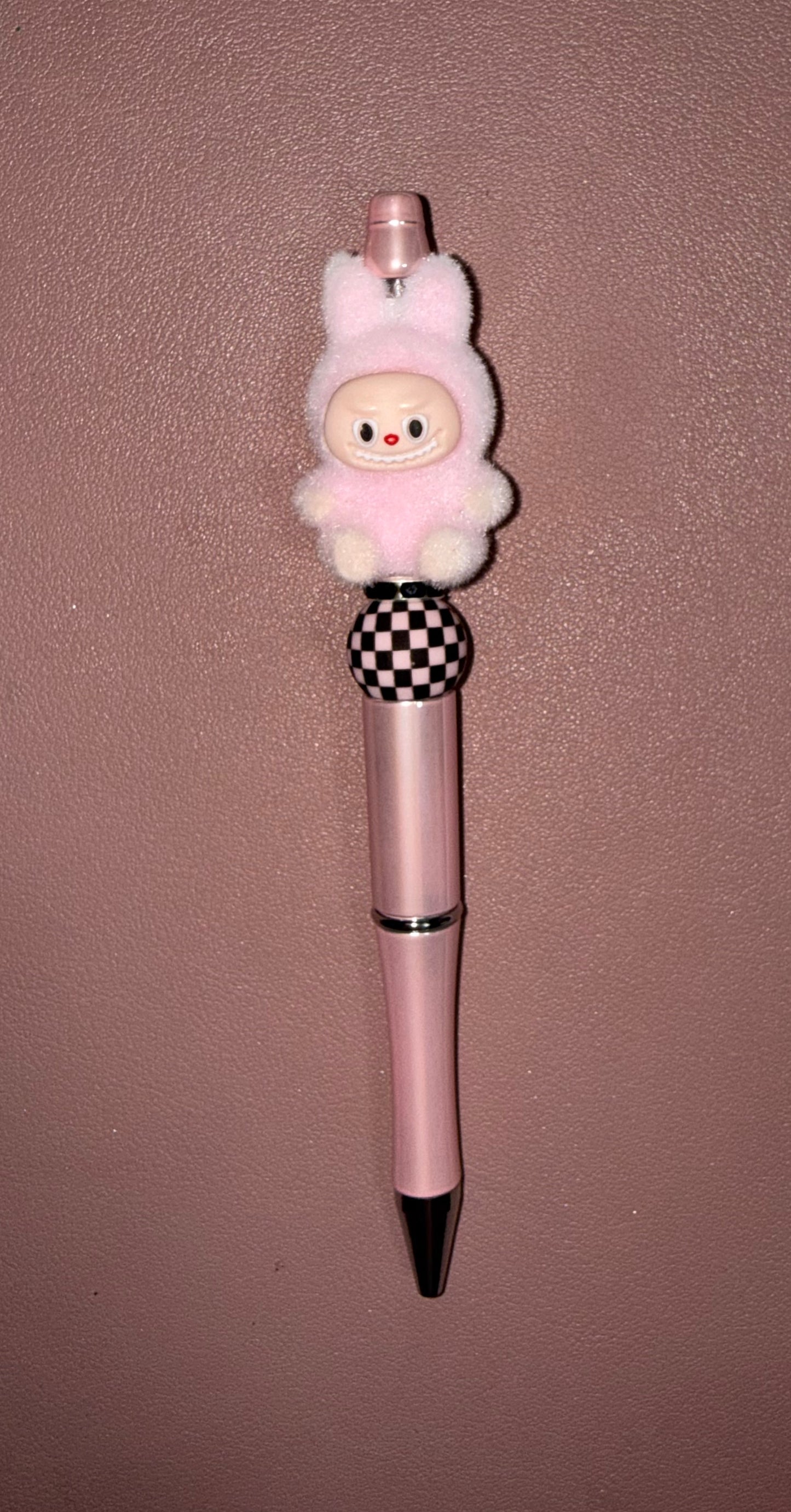 pink seated Labubu premade pen