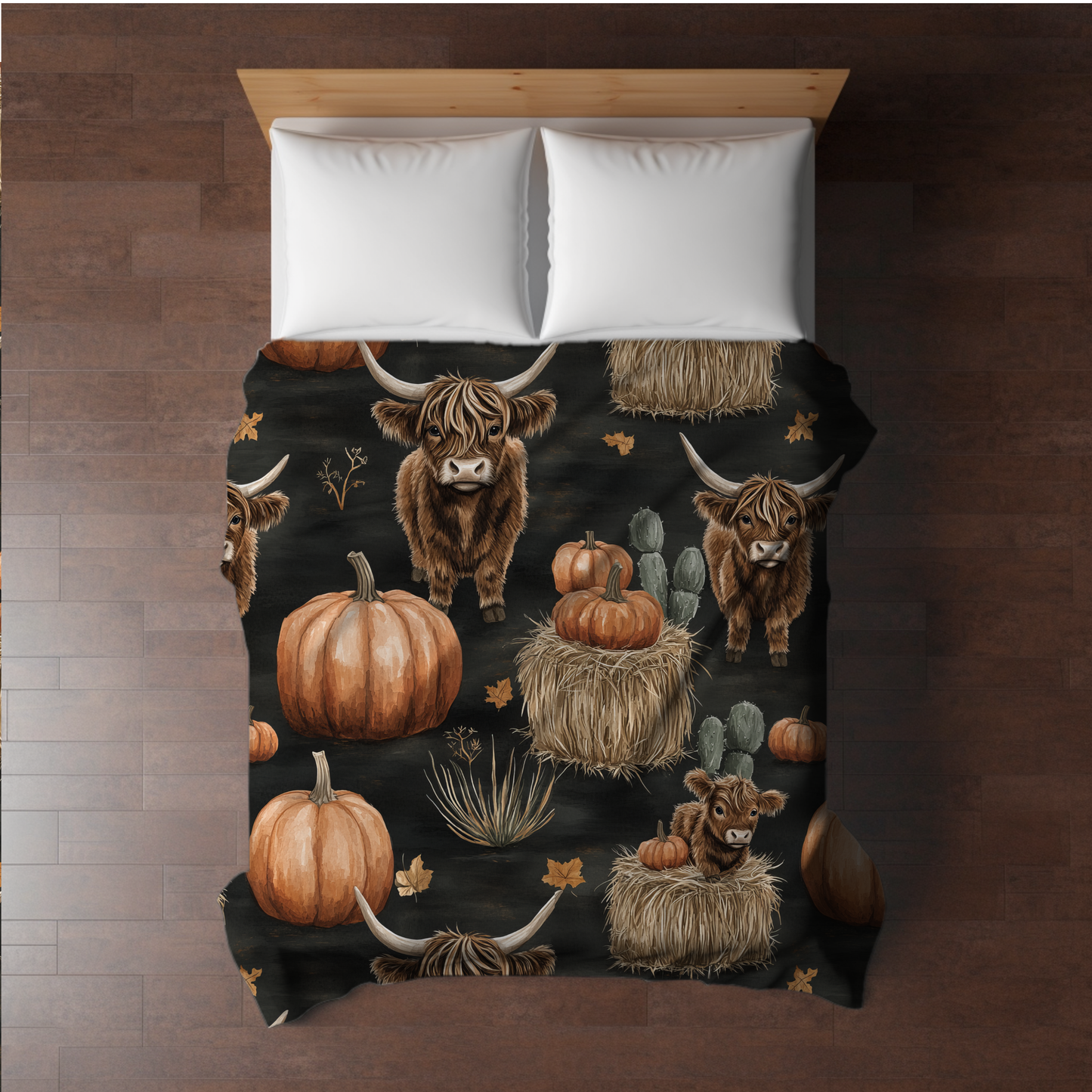 Blanket Halloween #10 - Fall Highland Cow - PREORDER