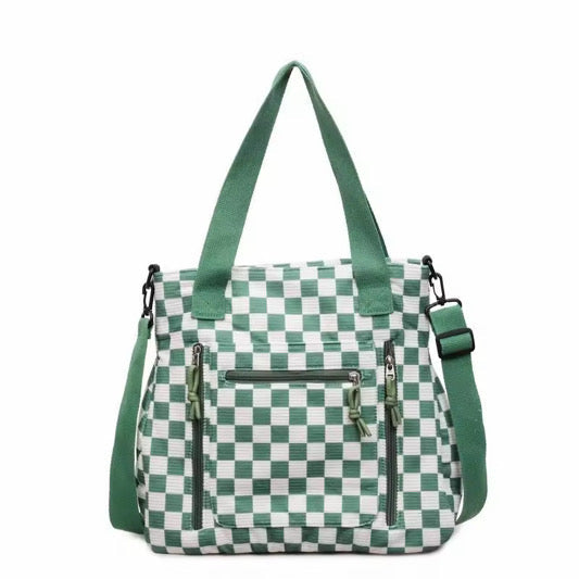 Caitlin Handbag - Corduroy Checker