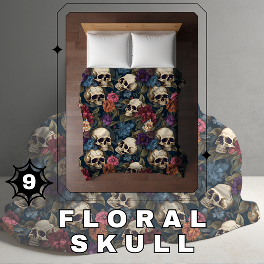 Blanket Halloween #9 - Floral Skull - PREORDER