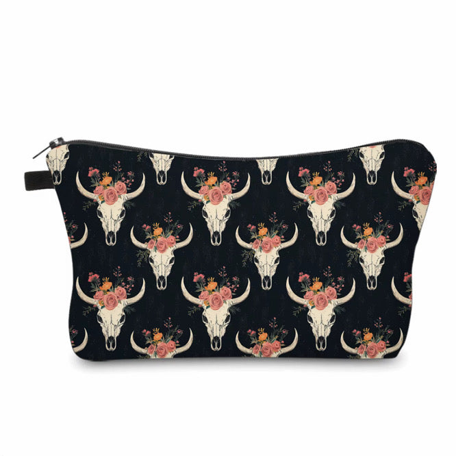 Pouch - Bull Skull Floral