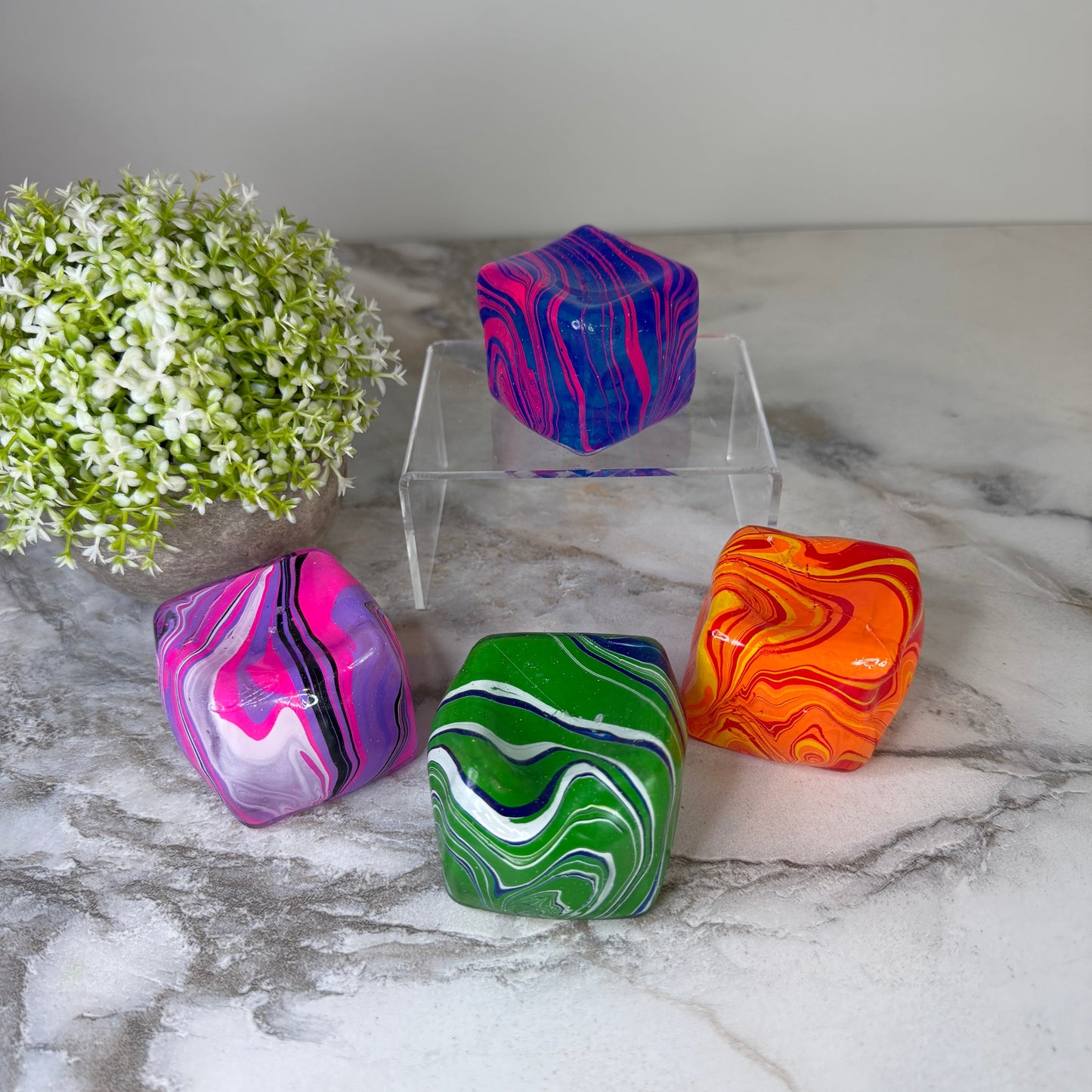 Squishy Toy - Marble Cube