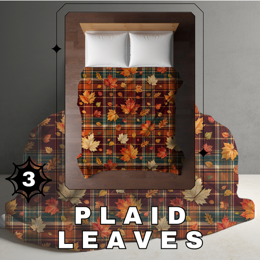 Blanket Halloween #3 - Plaid Leaves - PREORDER