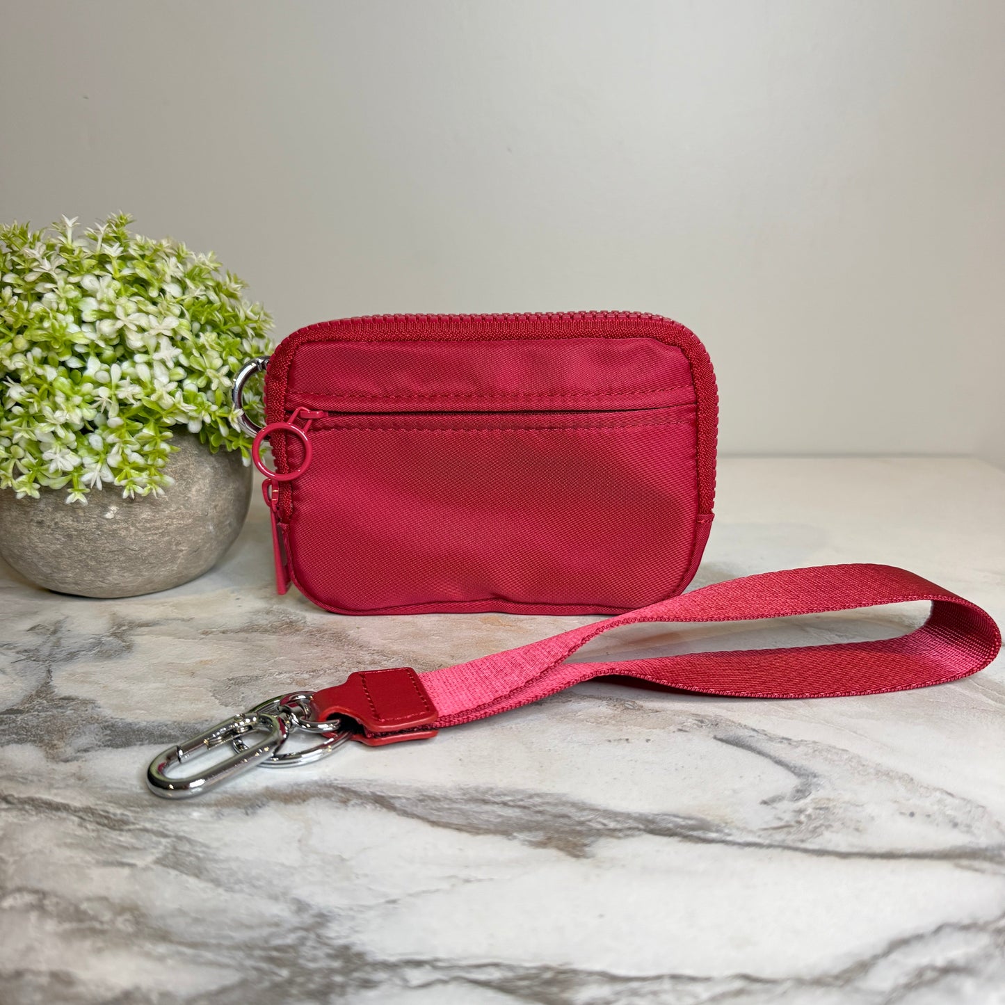 Rue - Nylon Wristlet Wallet - Burgundy
