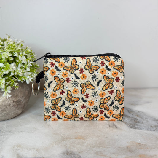 Mini Pouch - Halloween Butterfly Spiderweb