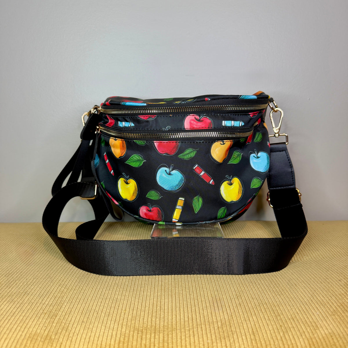 The Roni Nylon Crossbody - Apple Pencil Teacher
