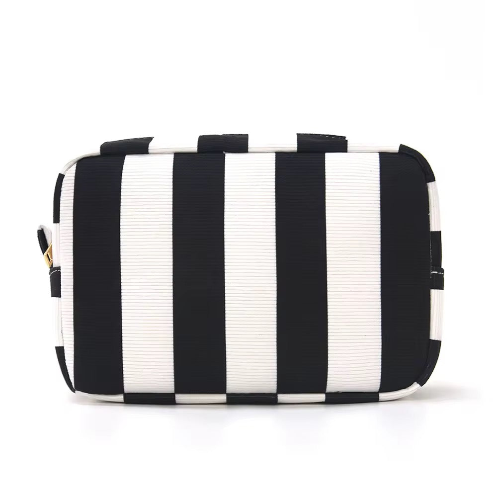 Canvas Stripe Travel Pouch