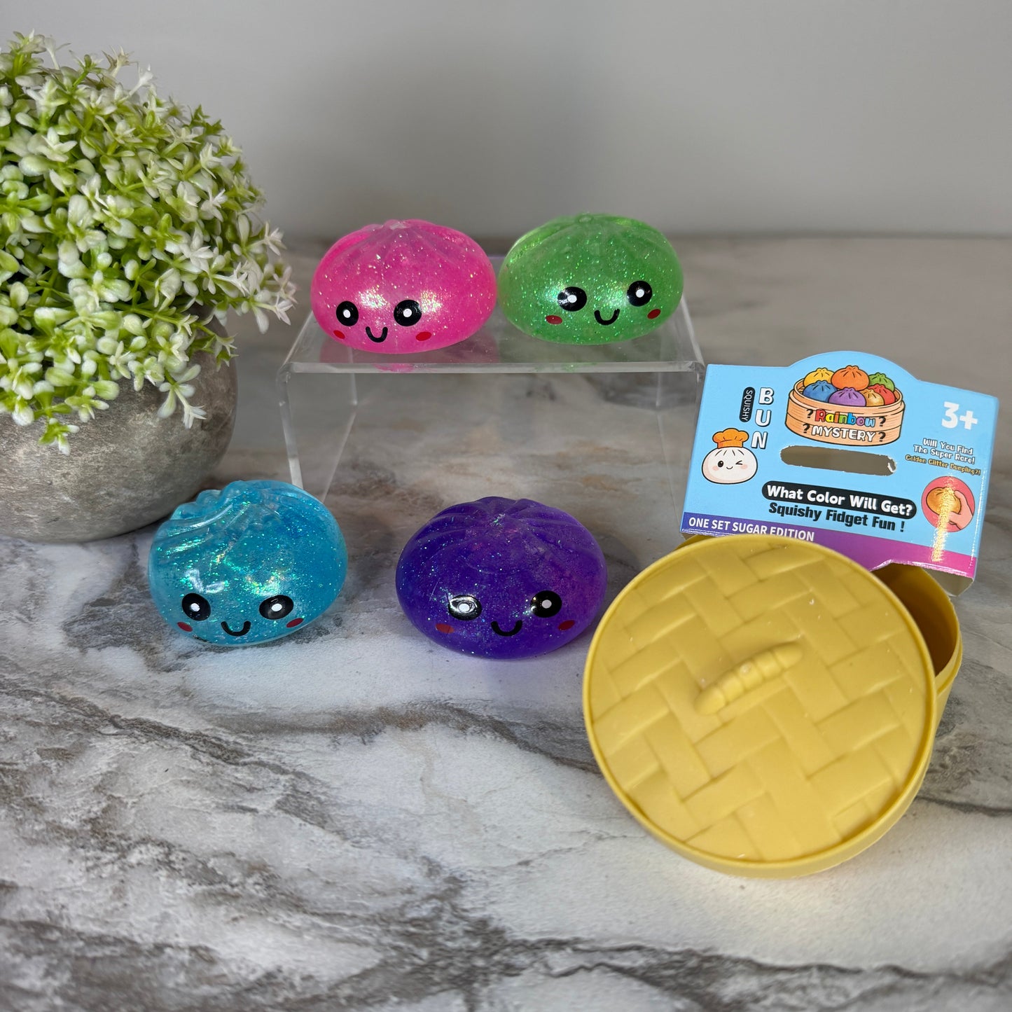 Squishy Toy - Mini Dumpling, Slow Gel Glitter, Single Item