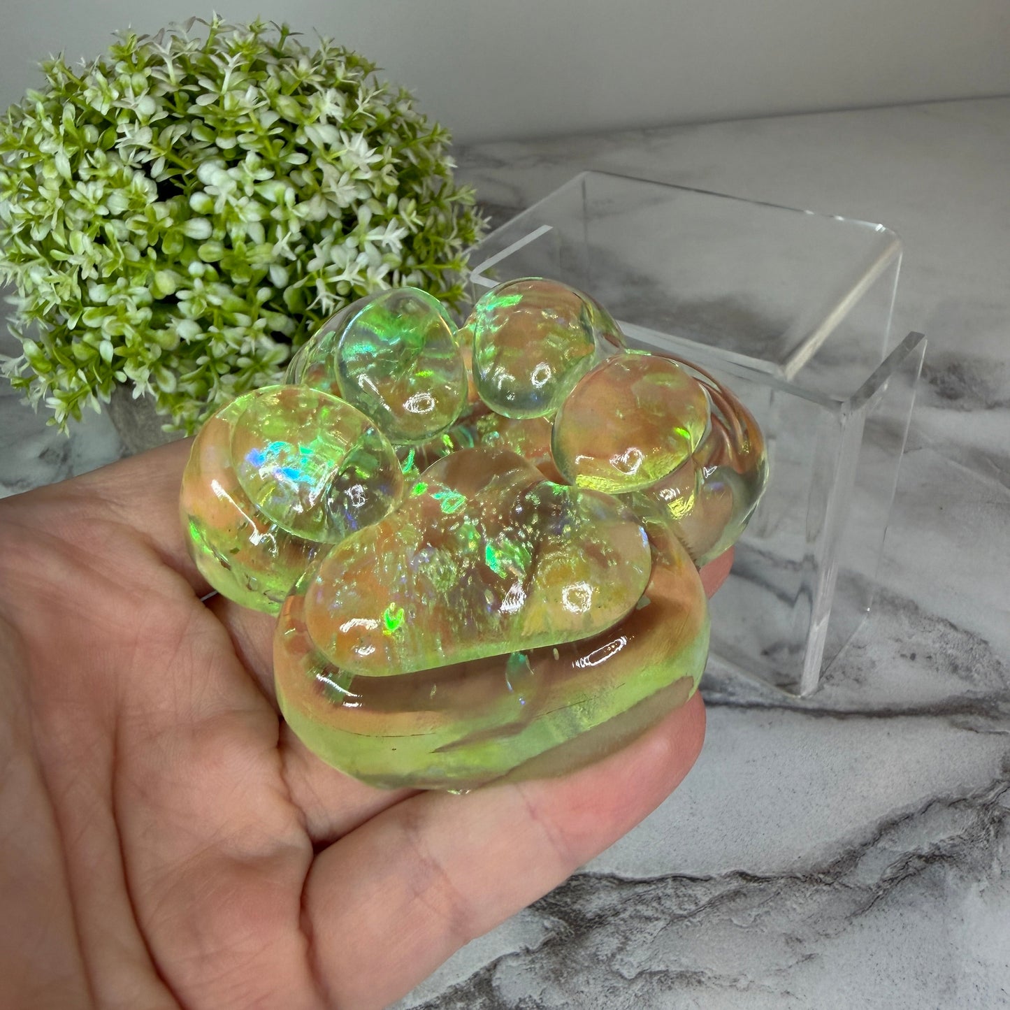 Squishy Toy - Paw Print, Glitter