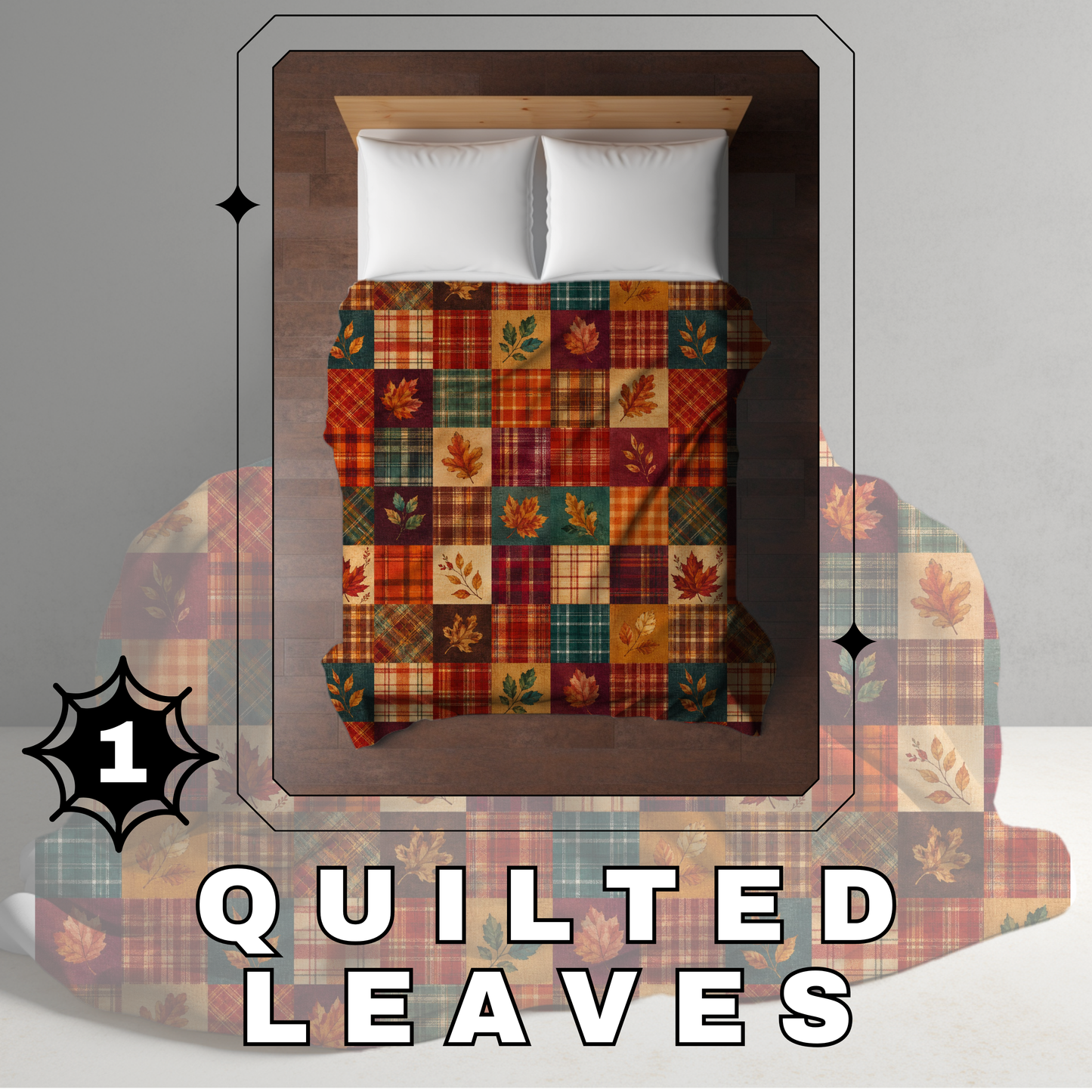 Blanket Halloween #1 - Quilted Leaves - PREORDER