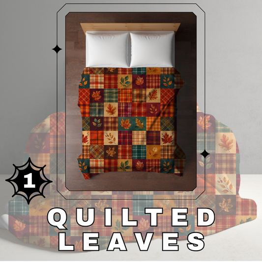 Blanket Halloween #1 - Quilted Leaves - PREORDER