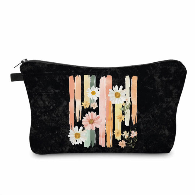 Pouch - Floral Daisy Stripe