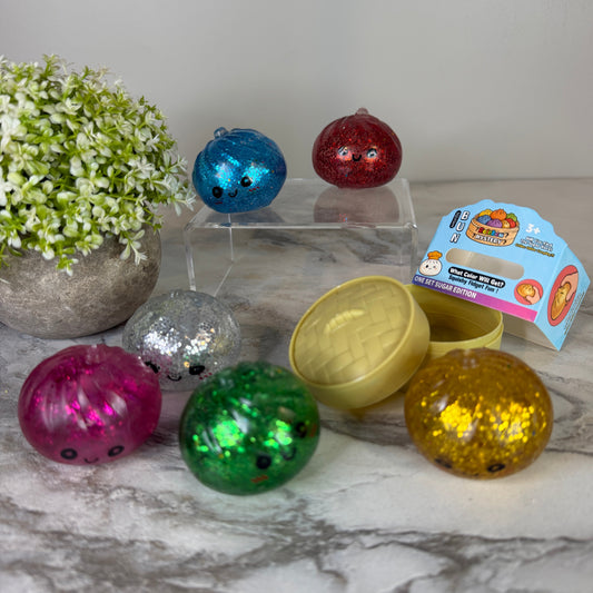 Squishy Toy - Mini Dumpling, Quick Glitter + Water Bead