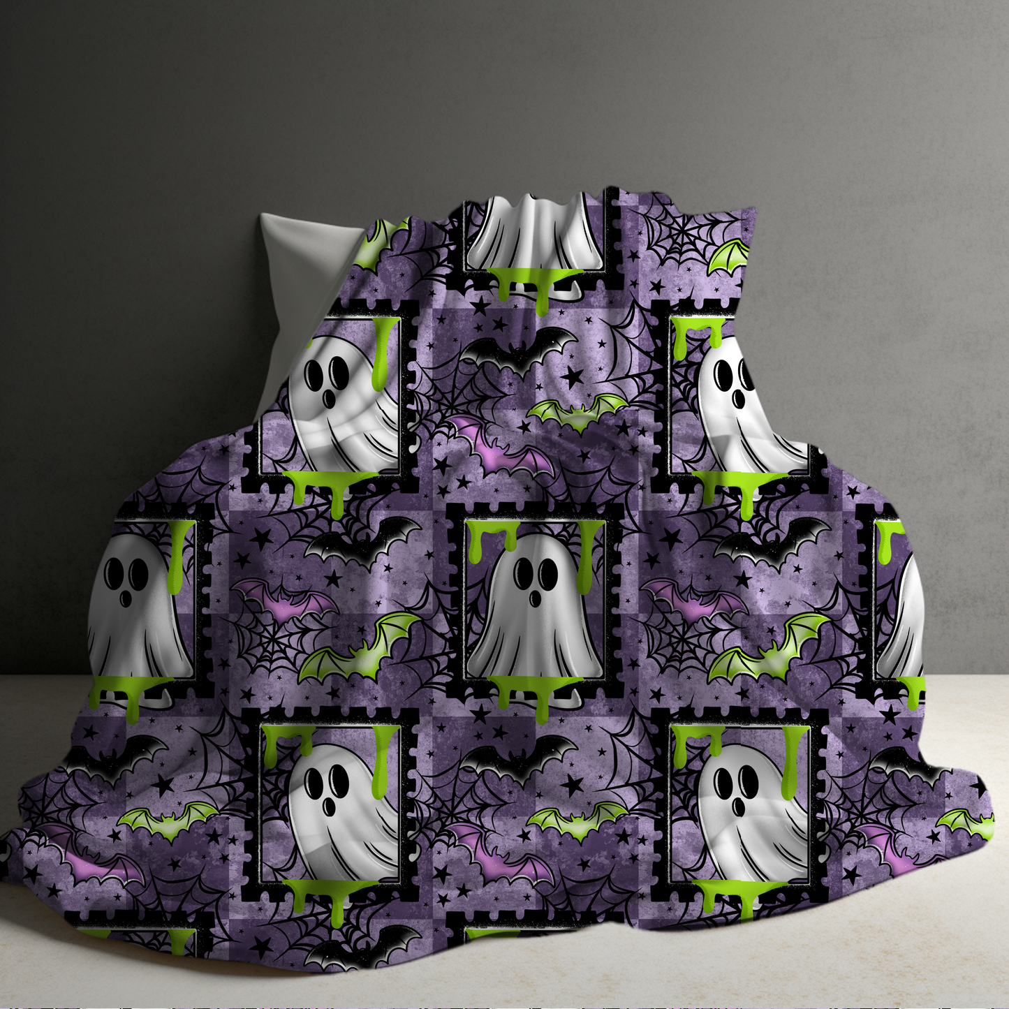 Blanket Halloween #22 - Purple Frame Ghosts - PREORDER