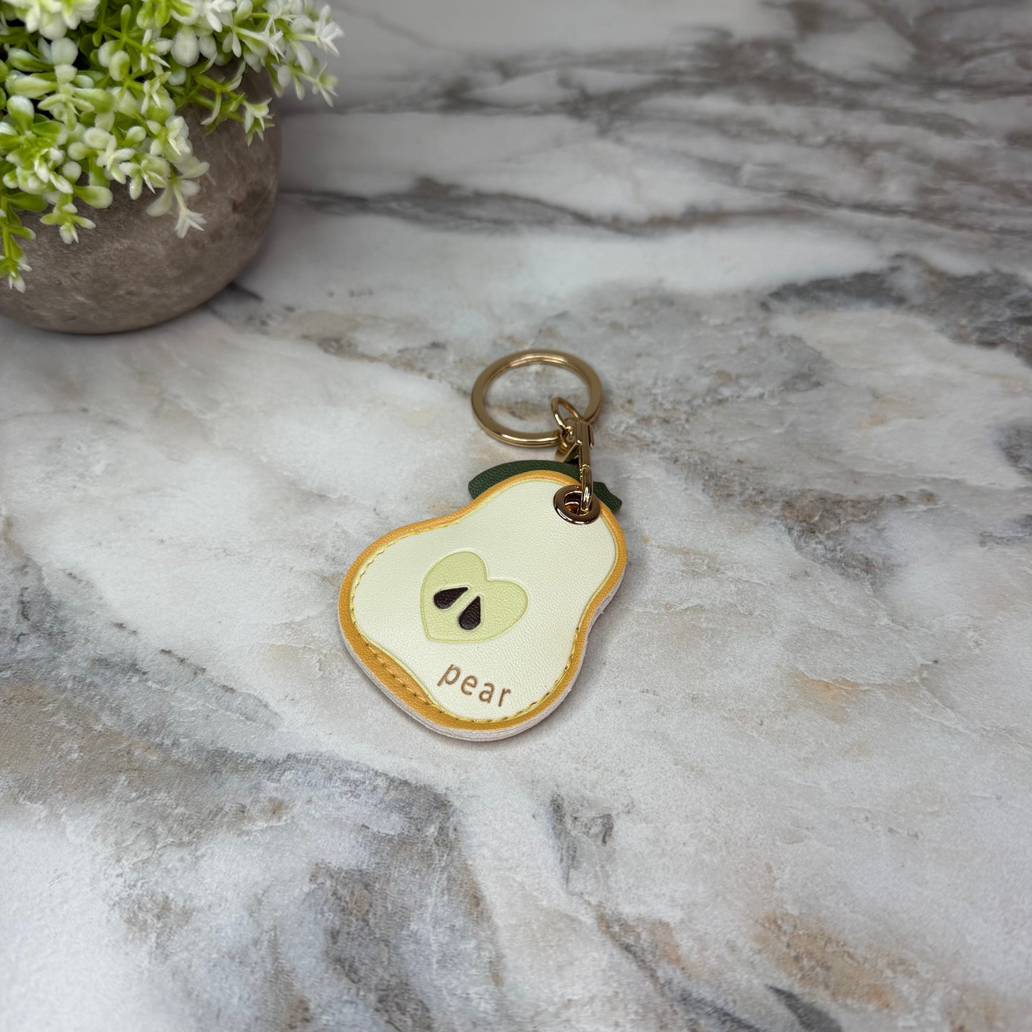 Keychain - Faux Leather Fruit
