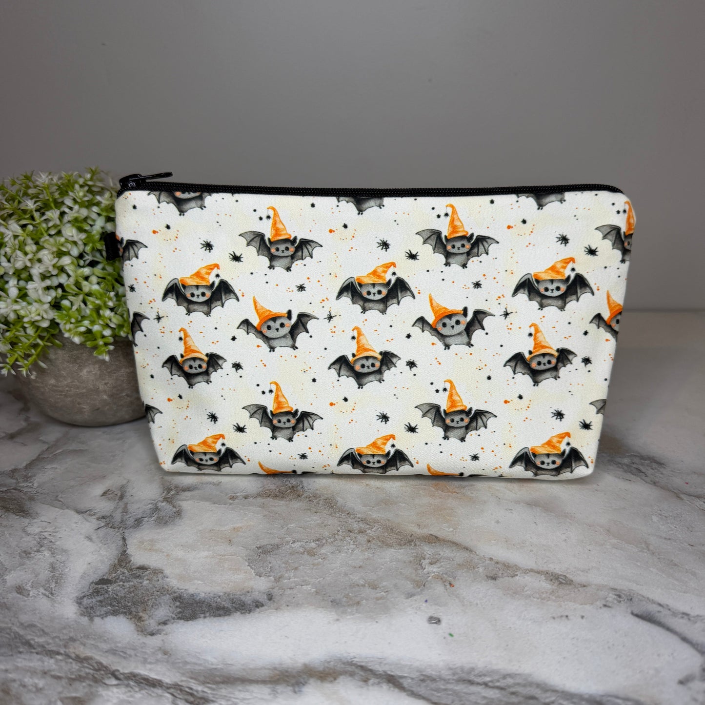 Pouch - Halloween Fall - Bat Orange Hat