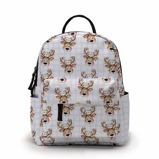 Mini Backpack - Christmas - Plaid Reindeer