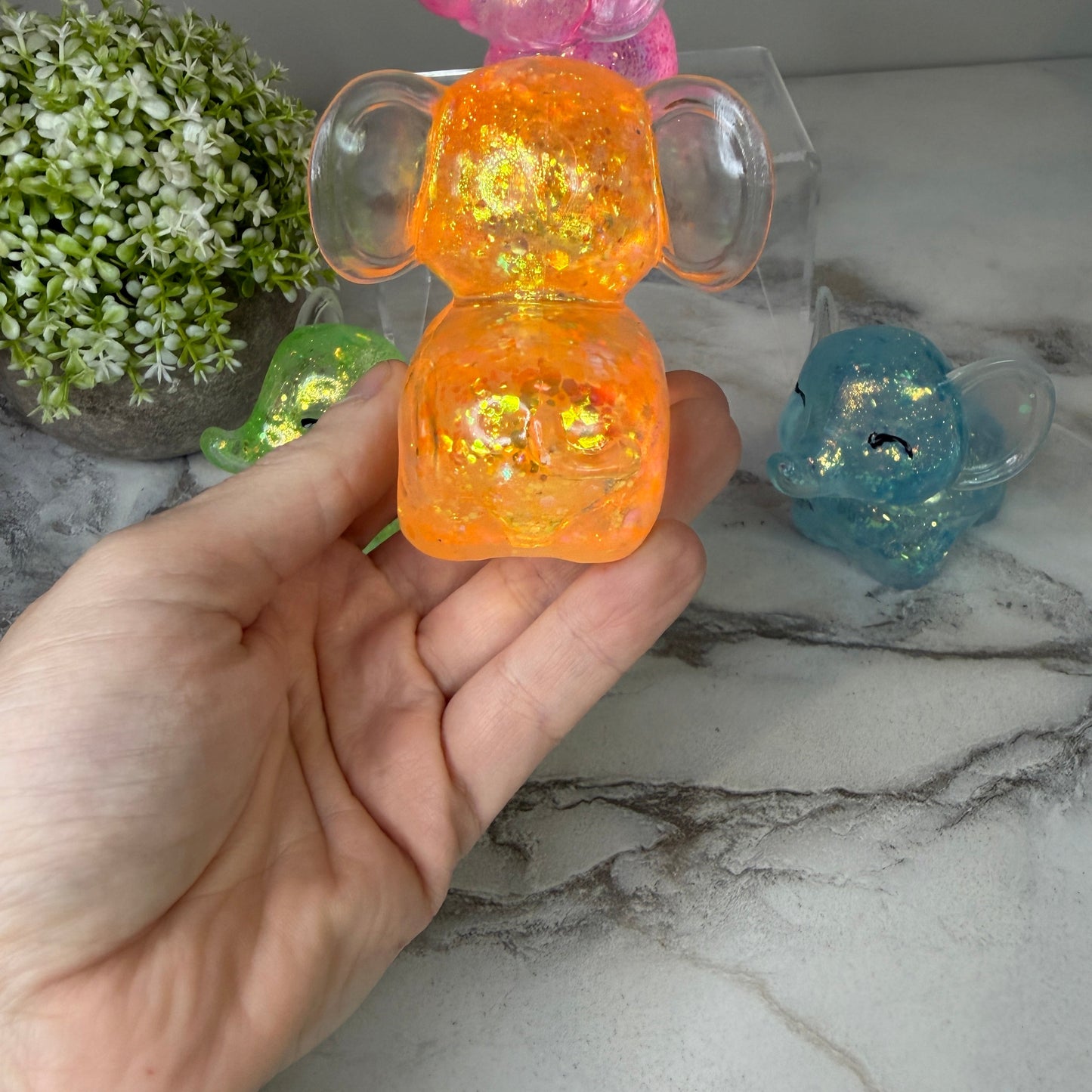 Squishy Toy - Elephant Glitter