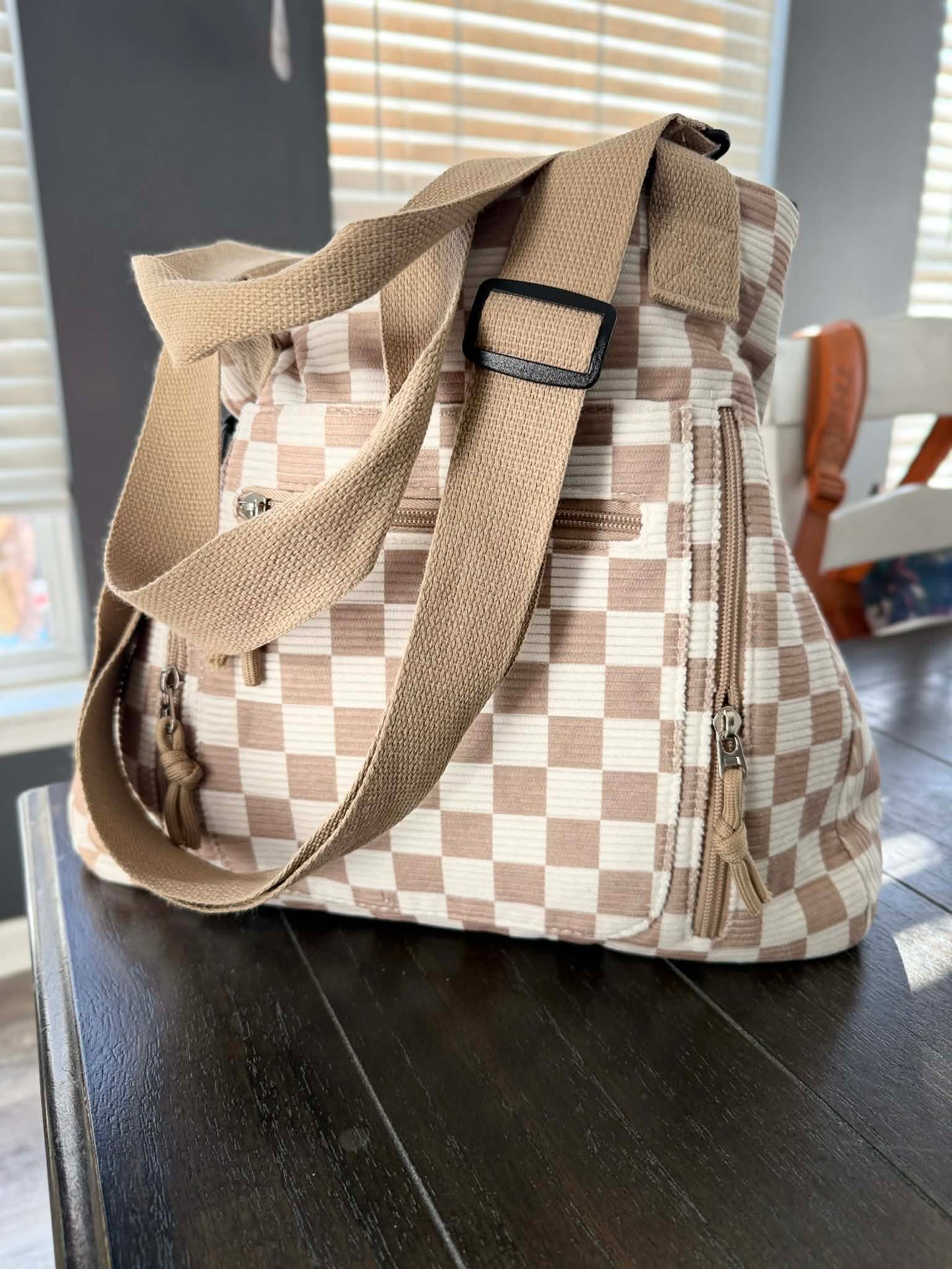 Caitlin Handbag - Corduroy Checker
