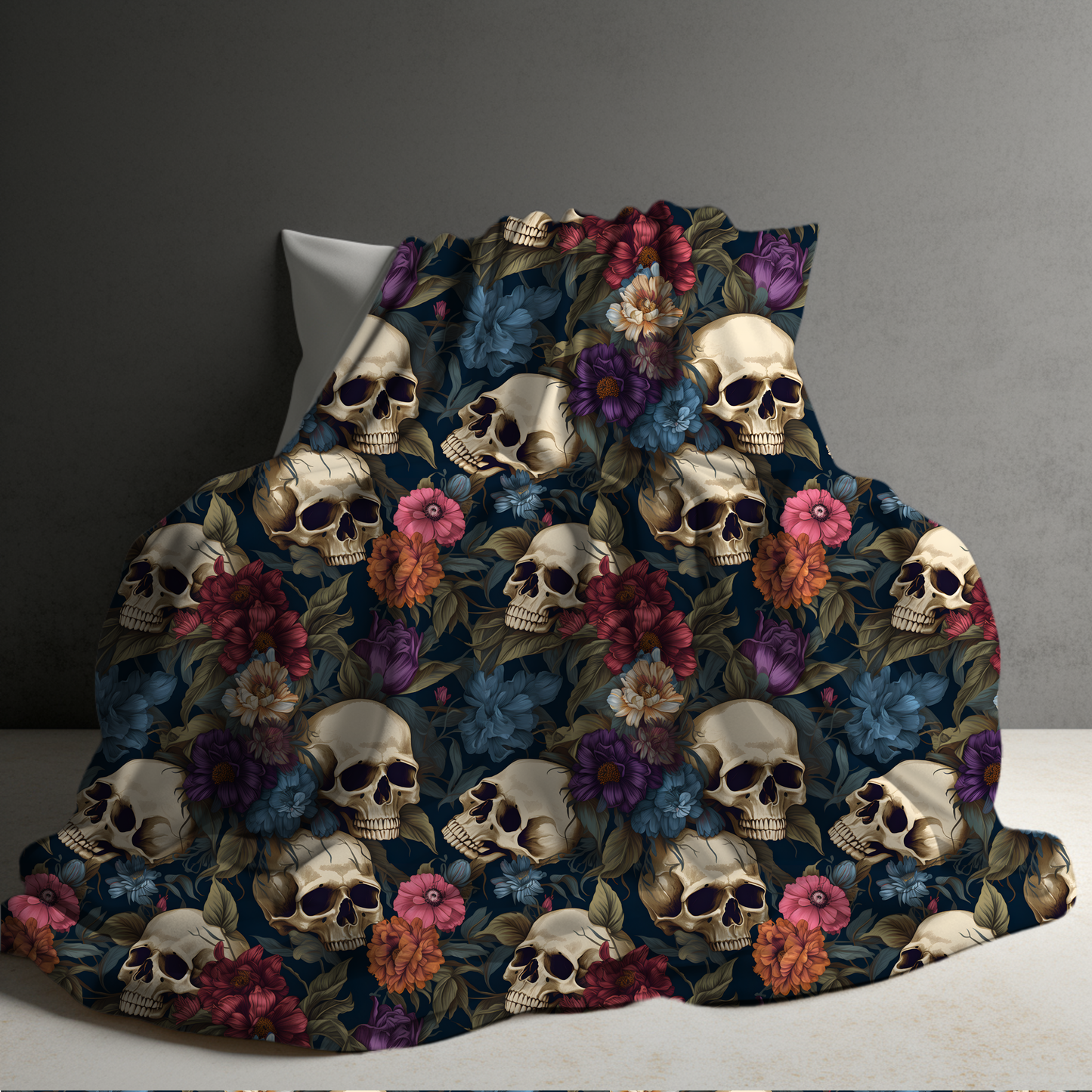 Blanket Halloween #9 - Floral Skull - PREORDER