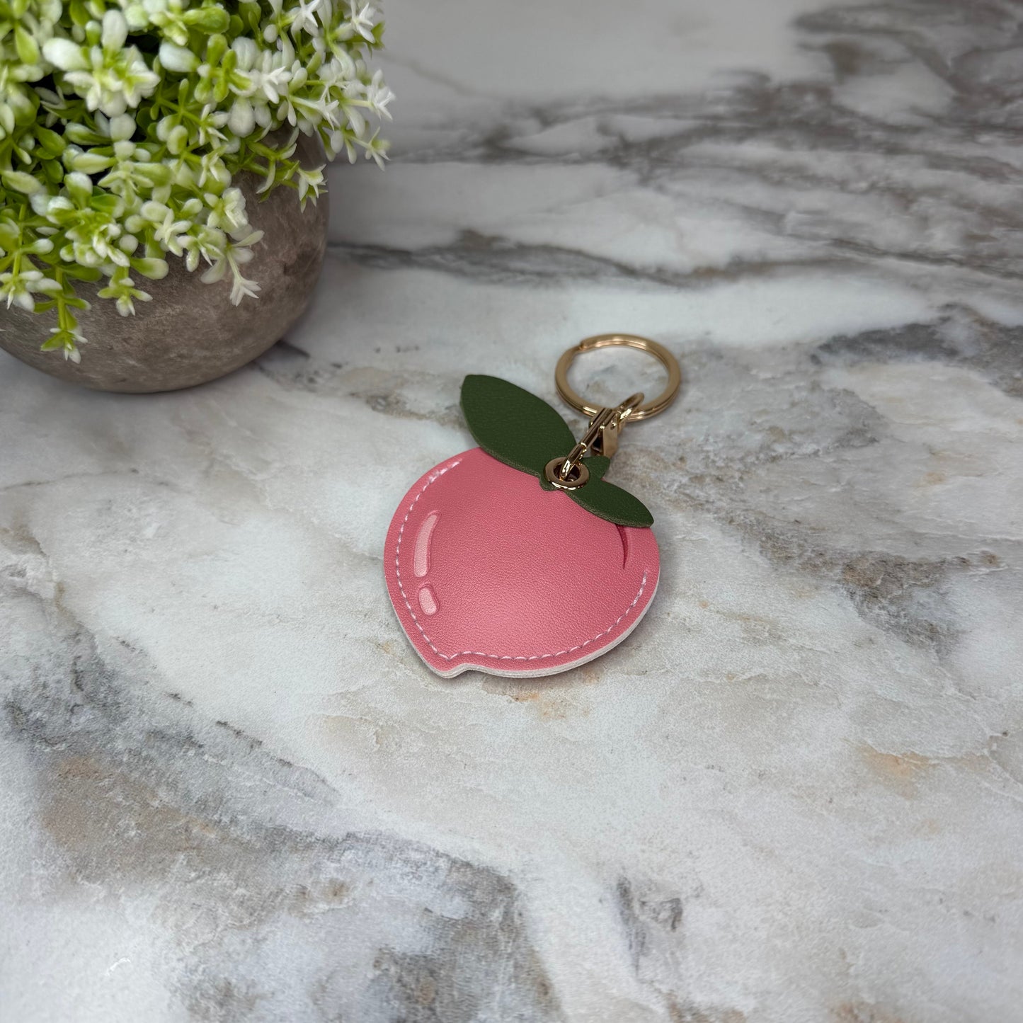 Keychain - Faux Leather Fruit