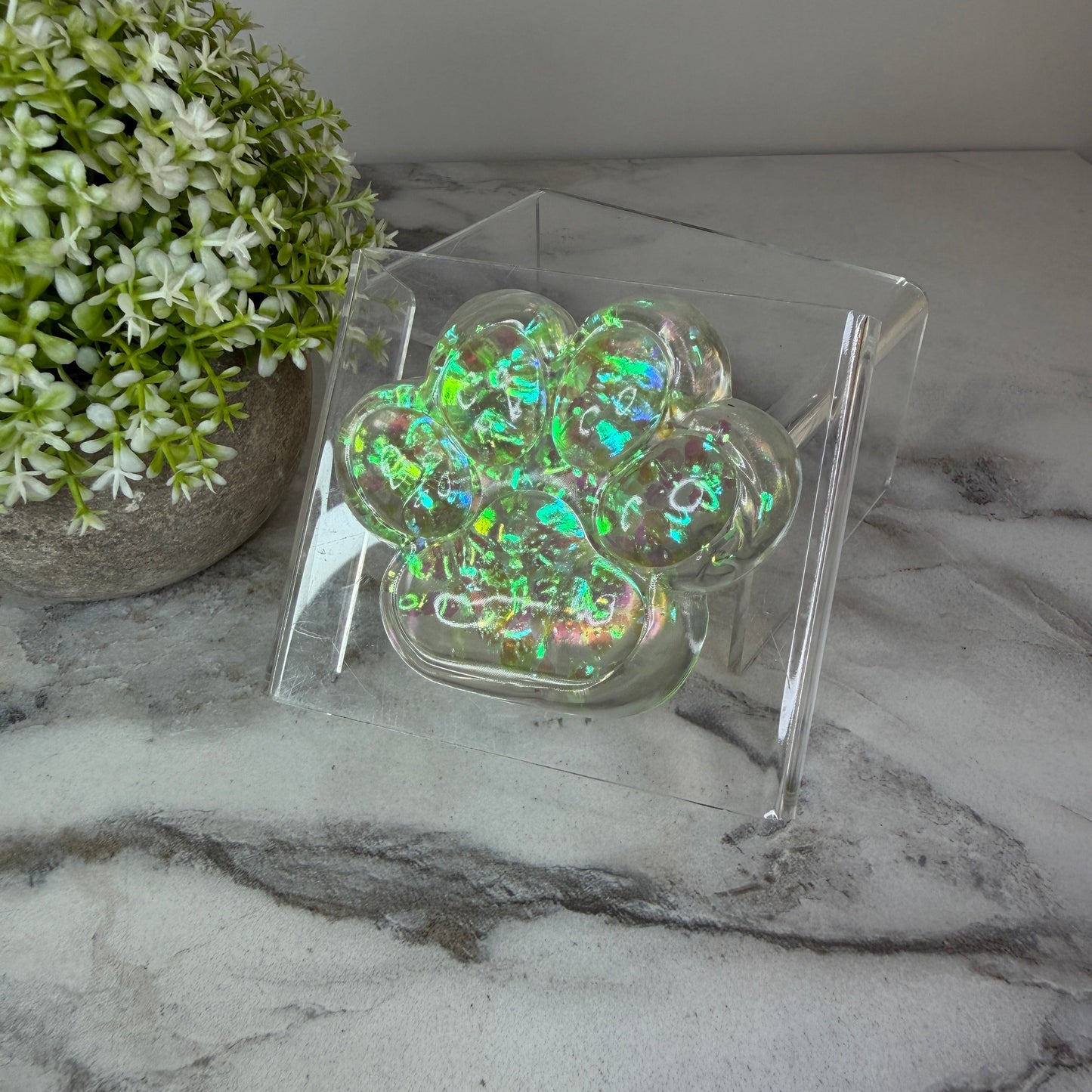 Squishy Toy - Paw Print, Glitter