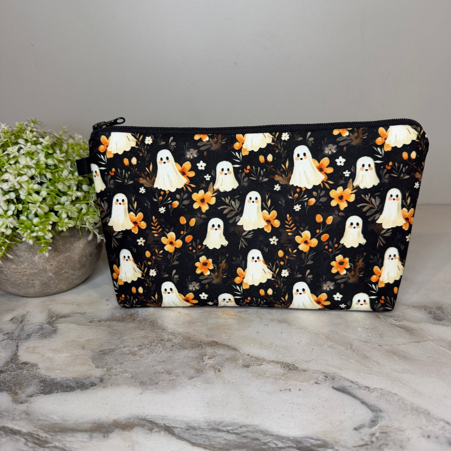 Pouch - Halloween Fall - Floral Ghost