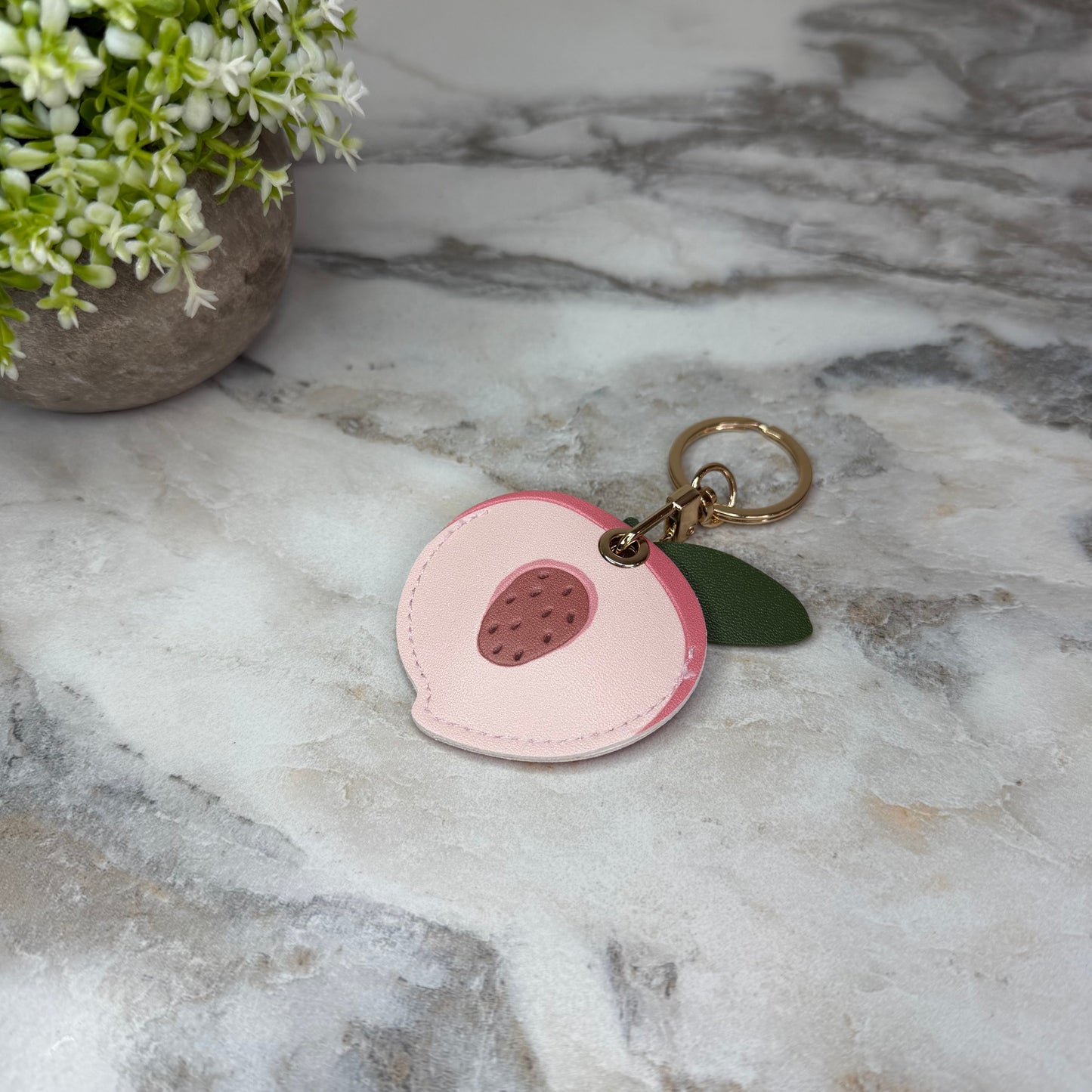 Keychain - Faux Leather Fruit