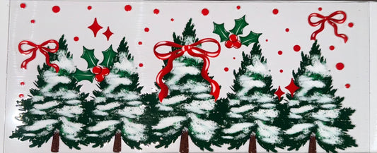 Tumbler Wrap/Decal - Christmas Trees