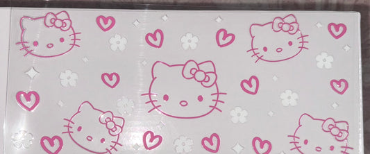 Tumbler Wrap/Decal - Kitty Hearts
