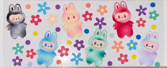 Tumbler Wrap/Decal - Labubu Flowers