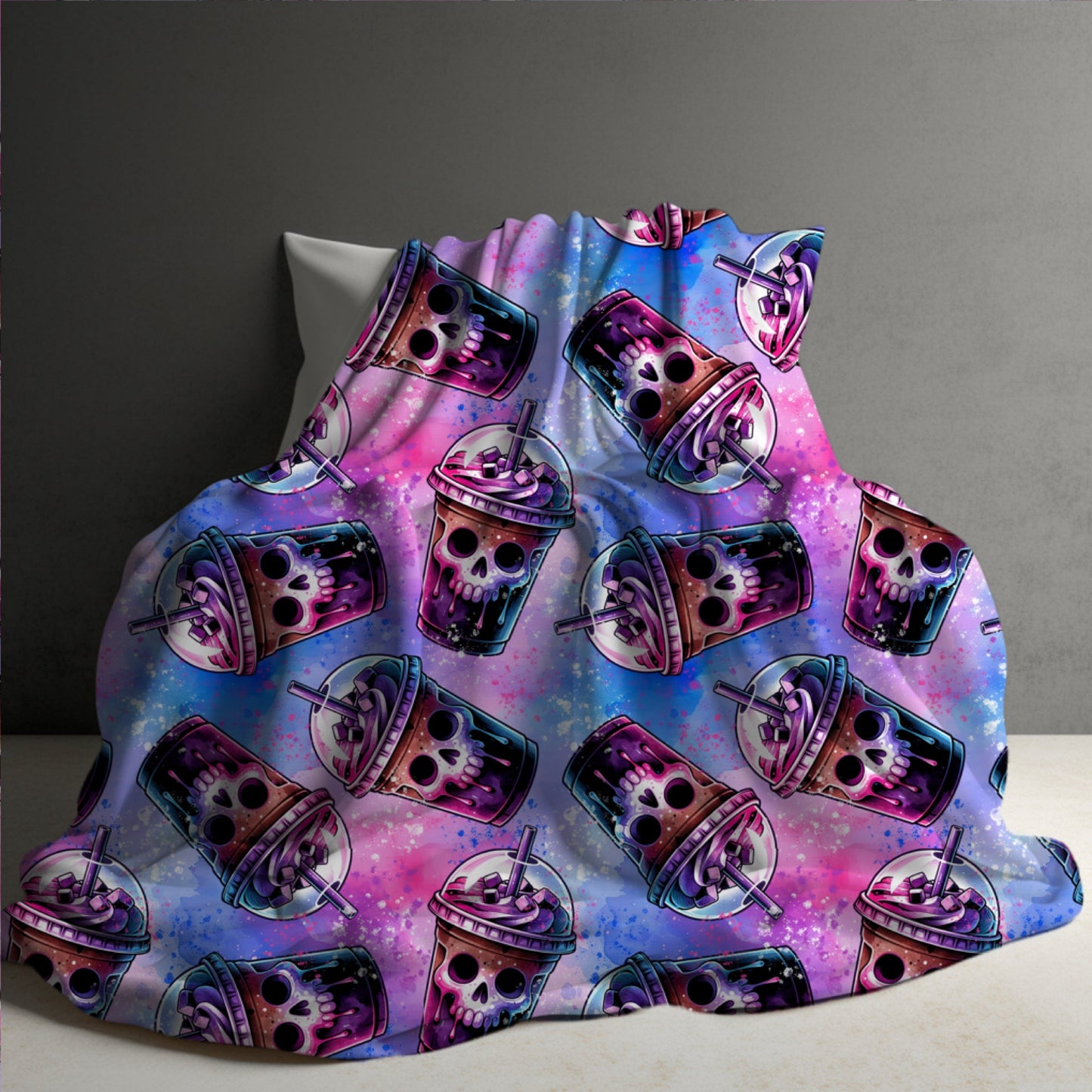 Blanket Halloween #19 - Skull Purple Blue - PREORDER