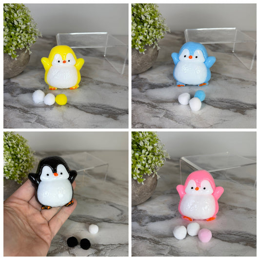 Squishy Toy - Penguin + Pom Pom