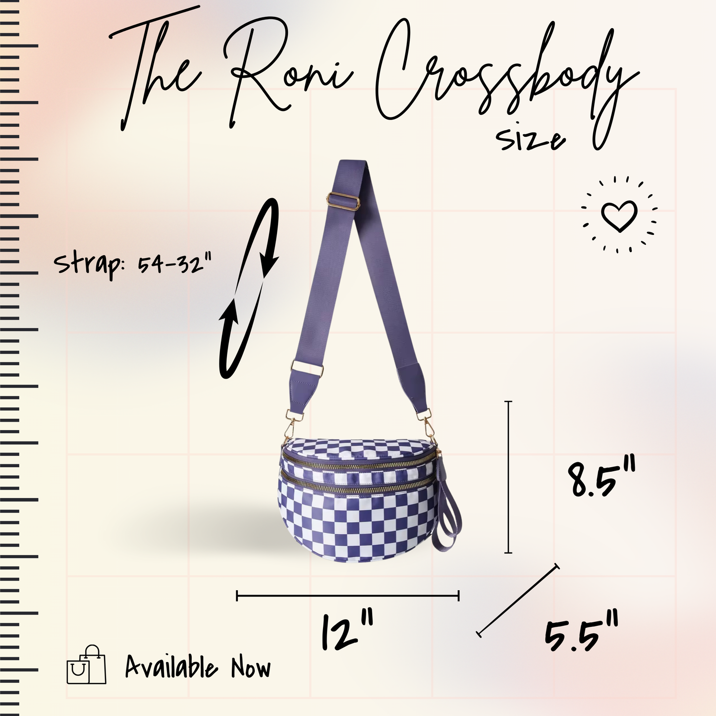 The Roni Nylon Crossbody - Checkered Kelly Green