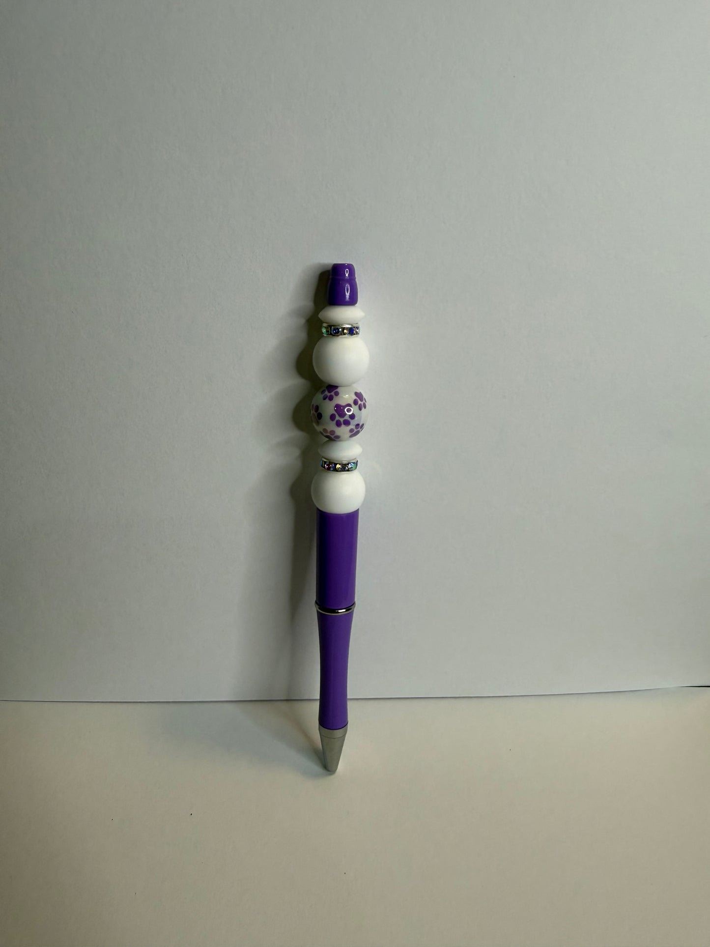Purple Paw Print Premade Pen